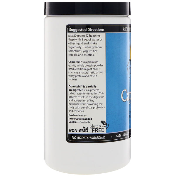 Mt. Capra, Caprotein, Premium Goat-Milk Protein, Natural Vanilla, 1 lb. (453 g) - The Supplement Shop
