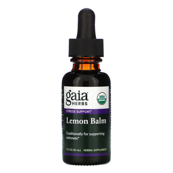 Gaia Herbs, Organic Lemon Balm , 1 fl oz (30 ml) - The Supplement Shop