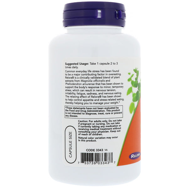 Now Foods, Relora, 300 mg, 120 Veg Capsules - The Supplement Shop