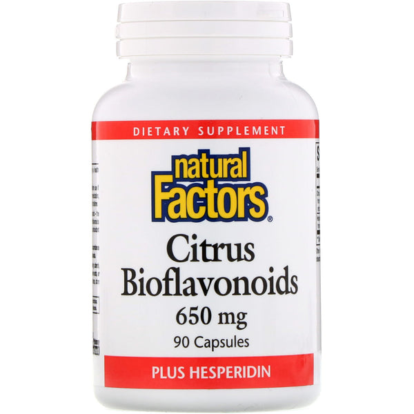 Natural Factors, Citrus Bioflavonoids Plus Hesperidin, 650 mg, 90 Capsules - The Supplement Shop