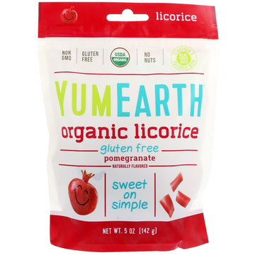 YumEarth, Organic Licorice, Pomegranate, 5 oz (142 g)