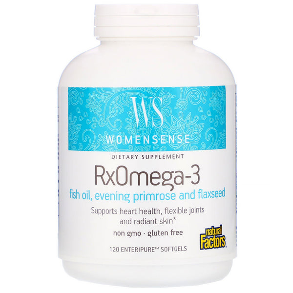 Natural Factors, WomenSense, RxOmega-3, 120 Enteripure Softgels - The Supplement Shop