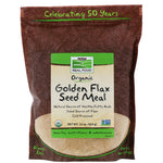 Now Foods, Real Food, Golden Flax Seed Meal, 1.4 lbs (624 g) - The Supplement Shop