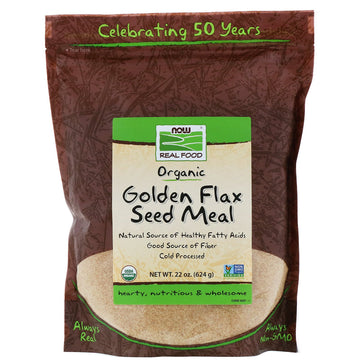 Now Foods, Real Food, Golden Flax Seed Meal, 1.4 lbs (624 g)