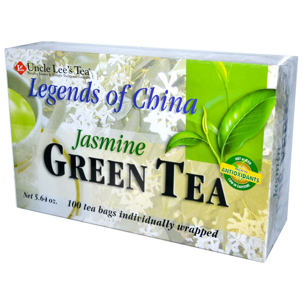 Uncle Lee's Tea, Legends of China, Green Tea, Jasmine, 100 Tea Bags, 5.64 oz (160 g) - The Supplement Shop