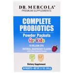 Dr. Mercola, Complete Probiotics Powder Packets for Kids, Natural Raspberry Flavor, 30 Packets, 0.12 oz (3.5 g) Each - The Supplement Shop