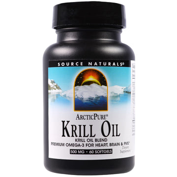 Source Naturals, ArcticPure, Krill Oil, 500 mg, 60 Softgels