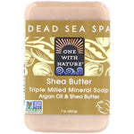 One with Nature, Triple Milled Mineral Soap Bar, Shea Butter, 7 oz (200 g) - The Supplement Shop