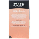 Stash Tea, Oolong Tea, White Peach, 18 Tea Bags, 1.2 oz (35 g) - The Supplement Shop