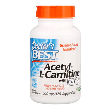 Doctor's Best, Acetyl-L-Carnitine with Biosint Carnitines, 500 mg, 120 Veggie Caps