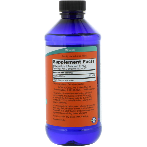 Now Foods, Silver Sol, 8 fl oz (237 ml) - The Supplement Shop