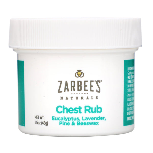 Zarbee's, Chest Rub with Eucalyptus, Lavender, Pine & Beeswax, 1.5 oz (43 g) - The Supplement Shop