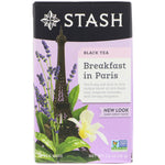 Stash Tea, Black Tea, Breakfast in Paris, 18 Tea Bags, 1.2 oz (36 g) - The Supplement Shop