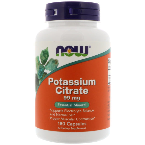 Now Foods, Potassium Citrate, 99 mg, 180 Capsules - The Supplement Shop