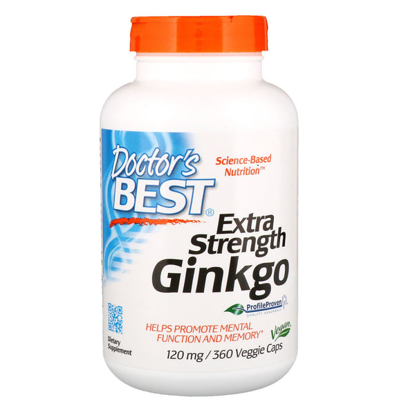 Doctor's Best, Extra Strength Ginkgo, 120 mg, 360 Veggie Caps - The Supplement Shop