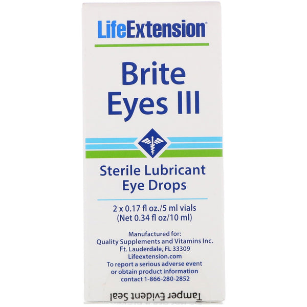 Life Extension, Brite Eyes III, 2 Vials, 5 ml Each - The Supplement Shop