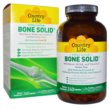 Country Life, Triple Action Bone Solid, 240 Capsules