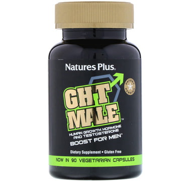 Nature's Plus, GHT Male, Human Growth Hormone And Testosterone Boost For Men, 90 Vegetarian Capsules