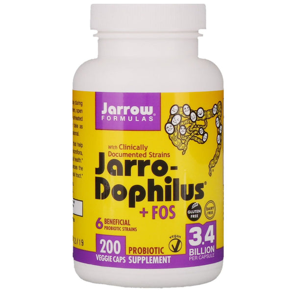 Jarrow Formulas, Jarro-Dophilus + FOS, 3.4 Billion, 200 Capsules - The Supplement Shop
