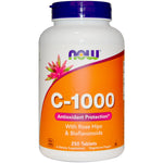 Now Foods, C-1000, With Rose Hips and Bioflavonoids, 250 Tablets - The Supplement Shop