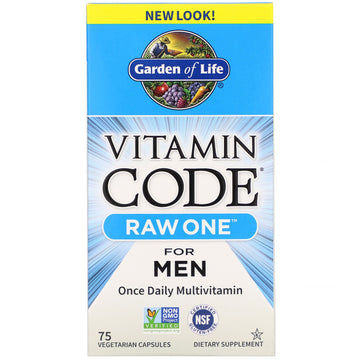 Garden of Life, Vitamin Code®, RAW One™, Once Daily Multivitamin For Men, 75 Vegetarian Capsules