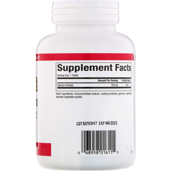 Natural Factors, Calcium Citrate, 350 mg, 90 Tablets - The Supplement Shop