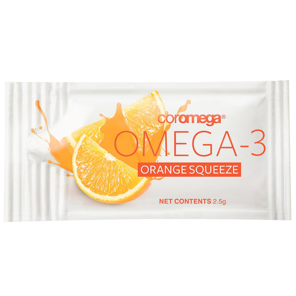 Coromega, Omega-3 Orange Squeeze, 90 Packets, 2.5 g Each - The Supplement Shop