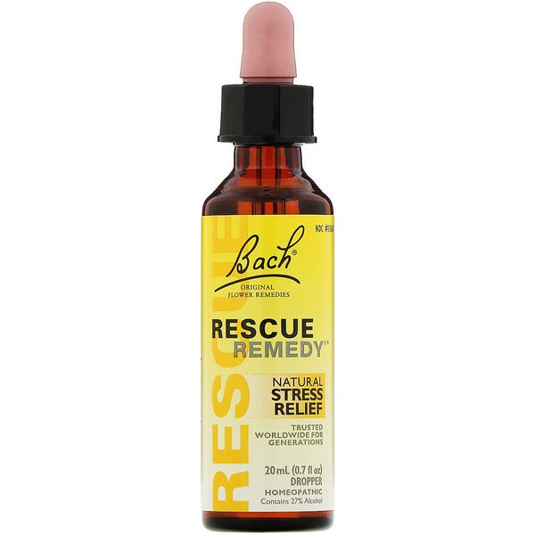 Bach, Original Flower Remedies, Rescue Remedy, Natural Stress Relief, 0.35 fl oz (10 ml) - The Supplement Shop