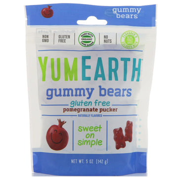 YumEarth, Gummy Bears, Pomegranate Pucker, 5 oz (142 g)