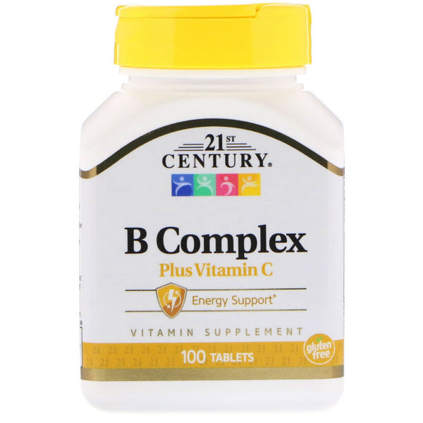 21st Century, B Complex Plus Vitamin C, 100 Tablets - The Supplement Shop