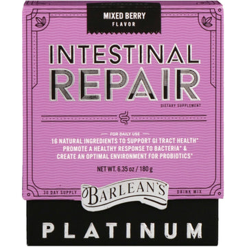 Barlean's, Platinum Intestinal Repair, Mixed Berry Flavor, 6.35 oz (180 g)
