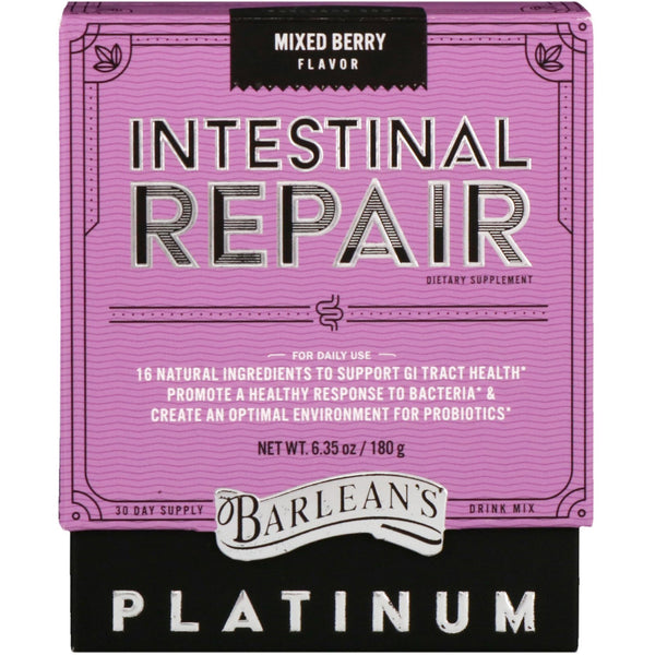 Barlean's, Platinum Intestinal Repair, Mixed Berry Flavor, 6.35 oz (180 g) - The Supplement Shop