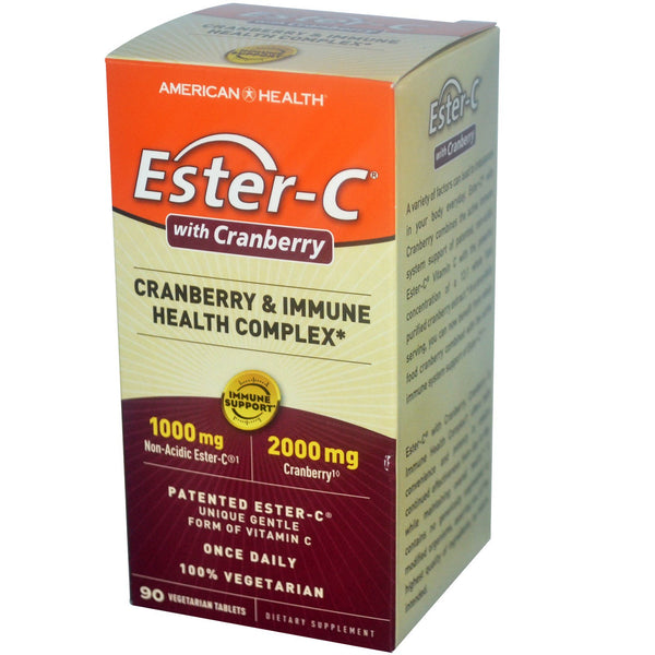 American Health, Ester-C with Cranberry & Immune Health Complex, 90 Vegetarian Tablets - The Supplement Shop