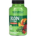 NATURELO, Iron with Vitamin C, 90 Vegetable Capsules - The Supplement Shop