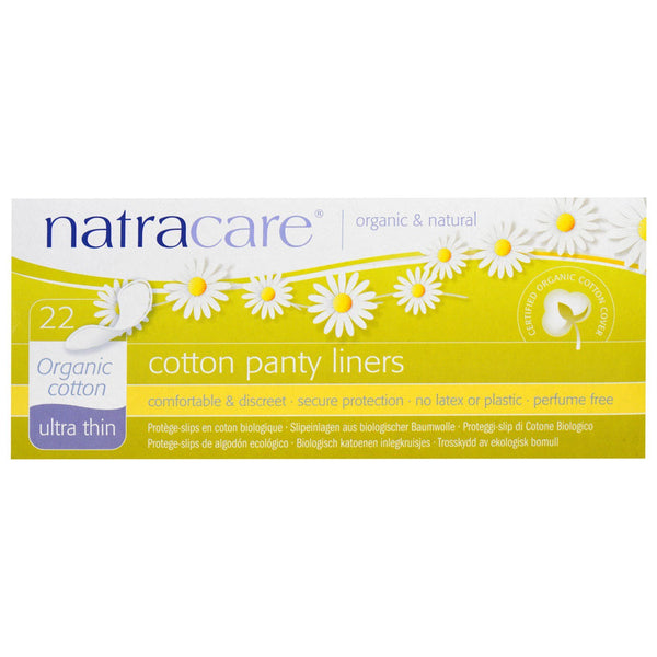 Natracare, Cotton Panty Liners, Ultra Thin, Organic Cotton, 22 Panty Liners - The Supplement Shop