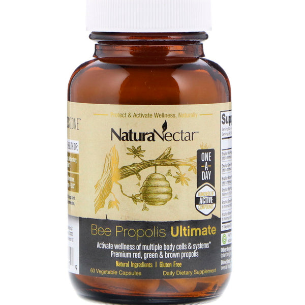 NaturaNectar, Bee Propolis Ultimate, 60 Vegetable Capsules - The Supplement Shop