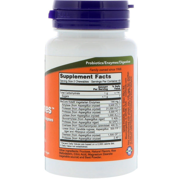 Now Foods, ChewyZymes, Natural Berry Flavor, 90 Chewables - The Supplement Shop