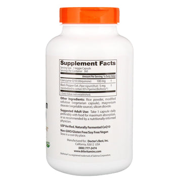 Doctor's Best, High Absorption CoQ10 , 100 mg, 360 Veggie Caps