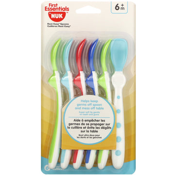 NUK, First Essentials, Rest Easy Spoons, 6+ Months, 6 Spoons