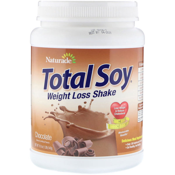 Naturade, Total Soy, Weight Loss Shake, Chocolate, 1.2 lbs (540 g) - The Supplement Shop