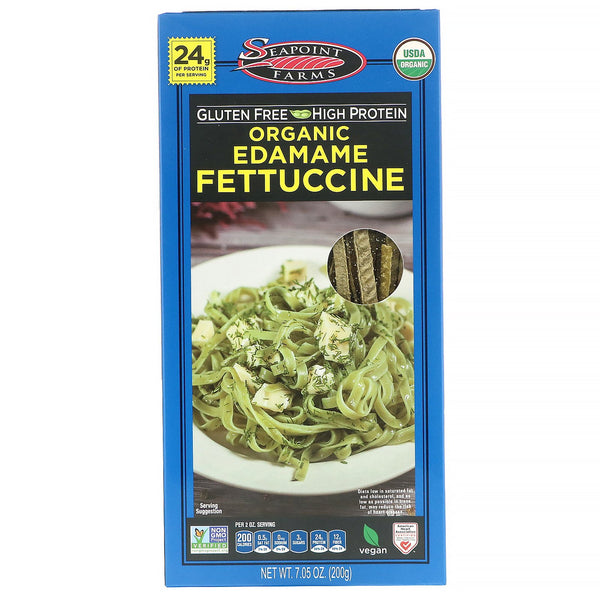 Seapoint Farms, Organic Edamame Fettuccine, 7.05 oz (200 g) - The Supplement Shop