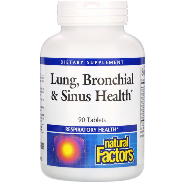 Natural Factors, Lung, Bronchial & Sinus Health, 90 Tablets - The Supplement Shop