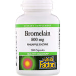 Natural Factors, Bromelain, 500 mg, 180 Capsules - The Supplement Shop