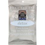 One with Nature, Dead Sea Spa, Mineral Salts, Detox, Fragrance Free, 2.5 oz (70 g)