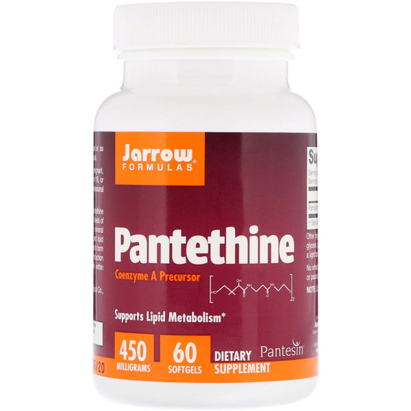 Jarrow Formulas, Pantethine, 450 mg, 60 Softgels - The Supplement Shop