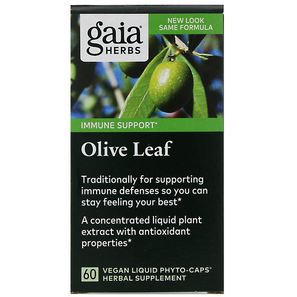 Gaia Herbs, Olive Leaf, 60 Vegan Liquid Phyto-Caps - The Supplement Shop