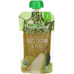 Happy Family Organics, Organic Baby Food, Stage 2, 6+ Months, Pears, Zucchini & Peas, 4 oz (113 g) - The Supplement Shop