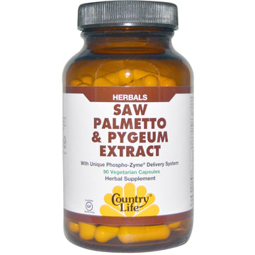 Country Life, Saw Palmetto & Pygeum Extract, 90 Vegetarian Capsules