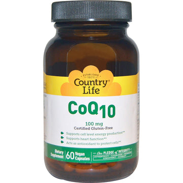 Country Life, CoQ10, 100 mg, 60 Vegan Capsules