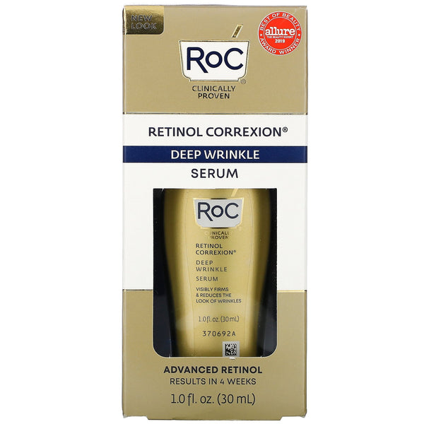 RoC, Retinol Correxion Deep Wrinkle Serum, 1 fl oz (30 ml) - The Supplement Shop